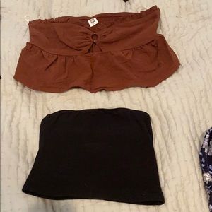 hollister tube top, pac sun medium design tube top